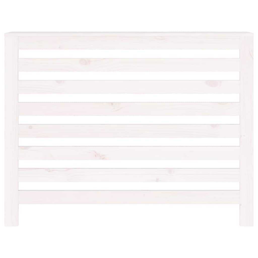 vidaXL Radiator Cover White 108.5x19x84 cm Solid Wood Pine 5