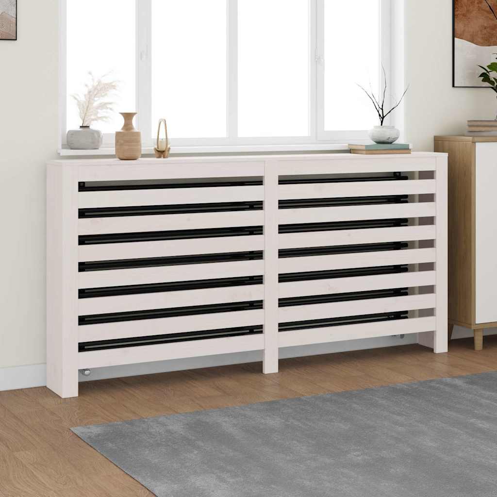 vidaXL Radiator Cover Solid Wood Pine White