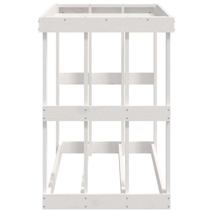 vidaXL Outdoor Log Holder White 108x52x74 cm Solid Wood Pine 6
