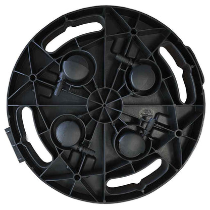 vidaXL Plant Trolleys with Wheels 2 pcs Diameter 30 cm Black 170 kg 5