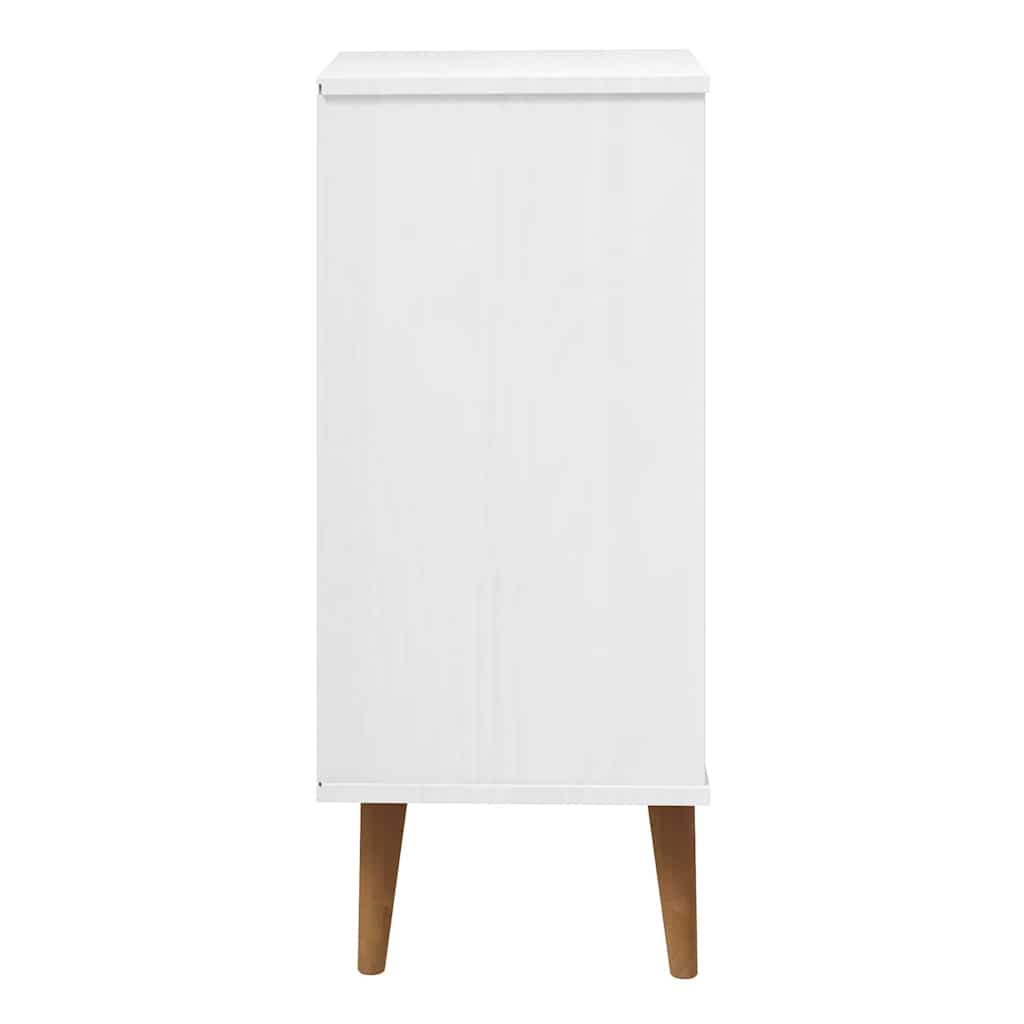 vidaXL Drawer Cabinet MOLDE White 40x35x82 cm Solid Wood Pine 6