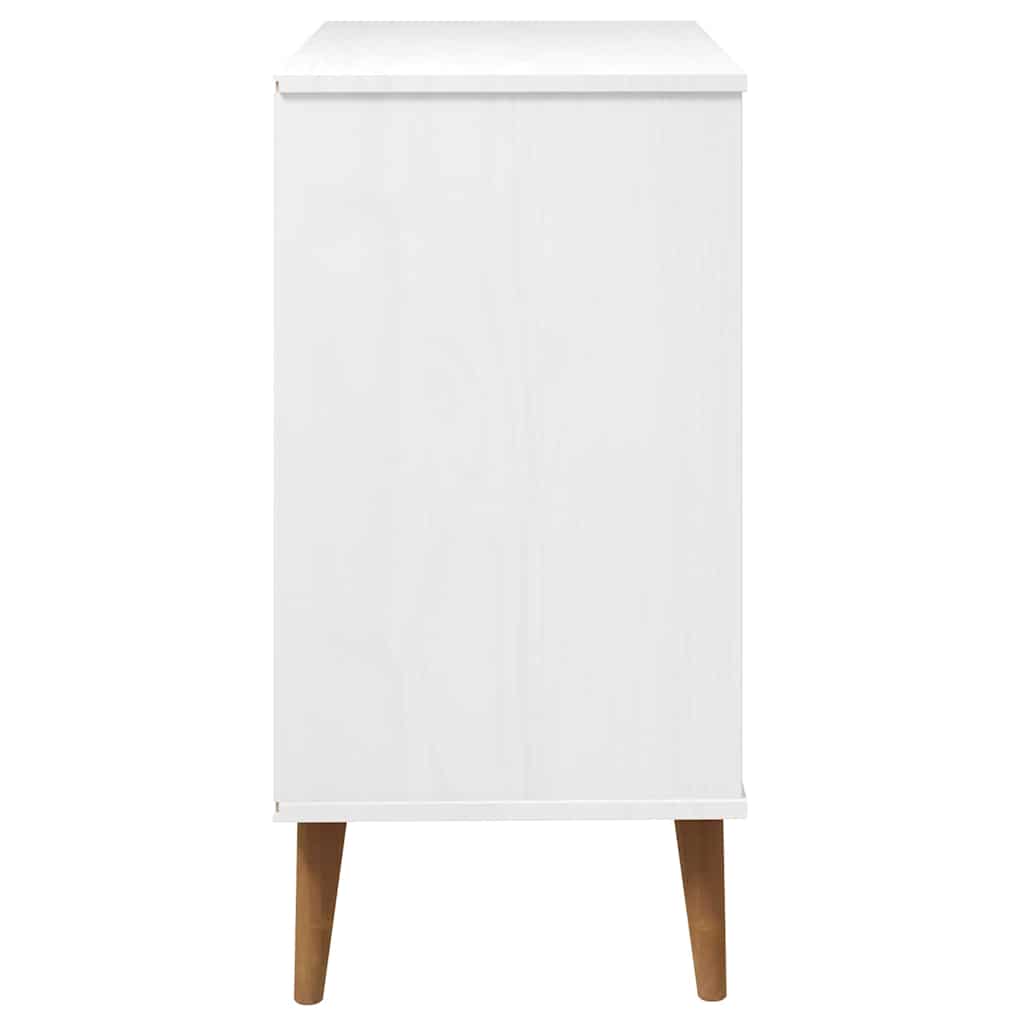 vidaXL Drawer Cabinet MOLDE White 80x40x80 cm Solid Wood Pine 6