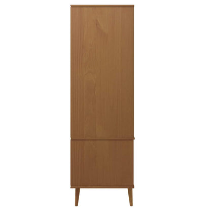vidaXL Wardrobe MOLDE Brown 90x55x175 cm Solid Wood Pine 6