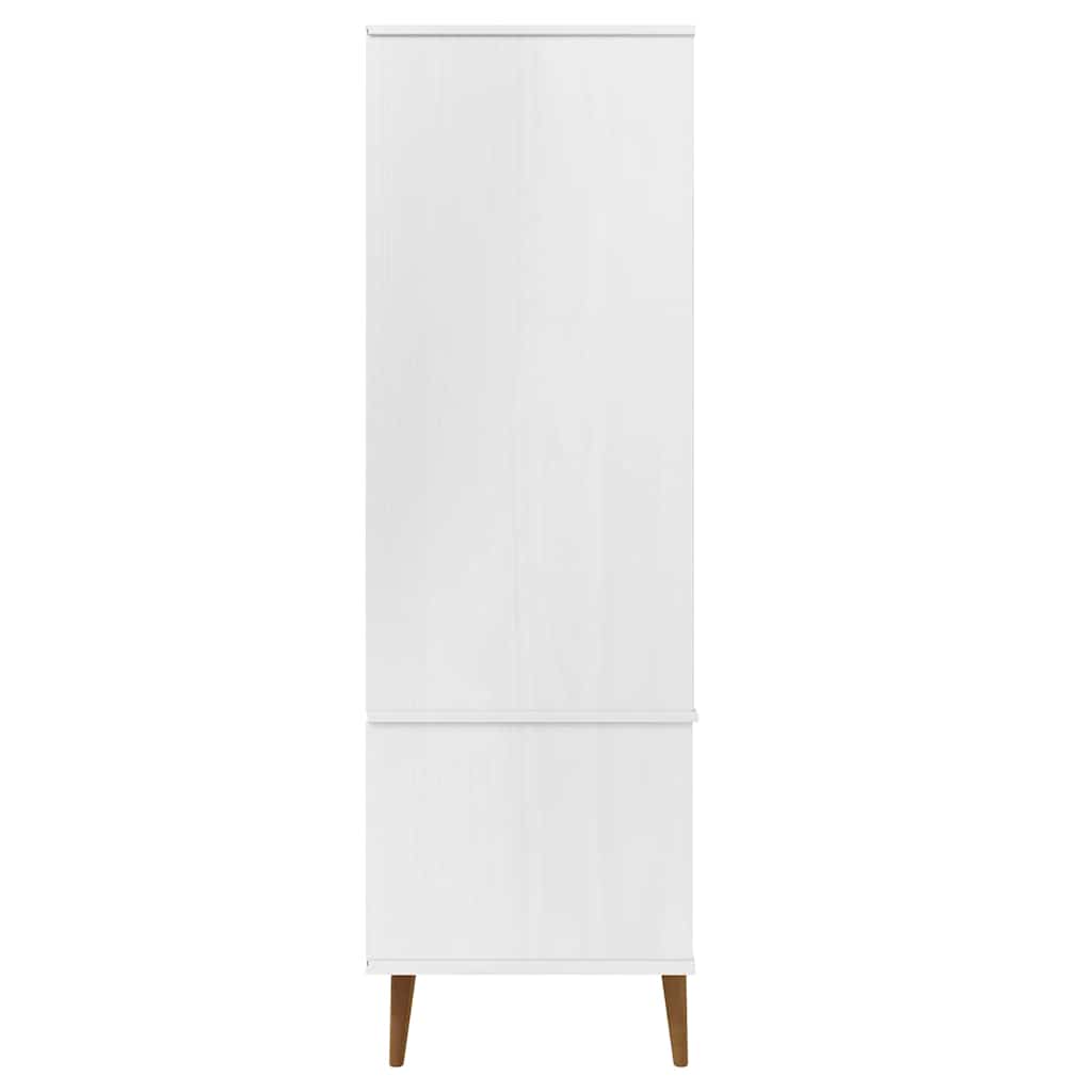 vidaXL Wardrobe MOLDE White 90x55x175 cm Solid Wood Pine 6
