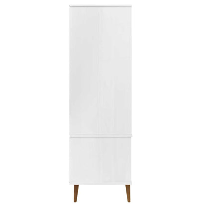 vidaXL Wardrobe MOLDE White 90x55x175 cm Solid Wood Pine 6