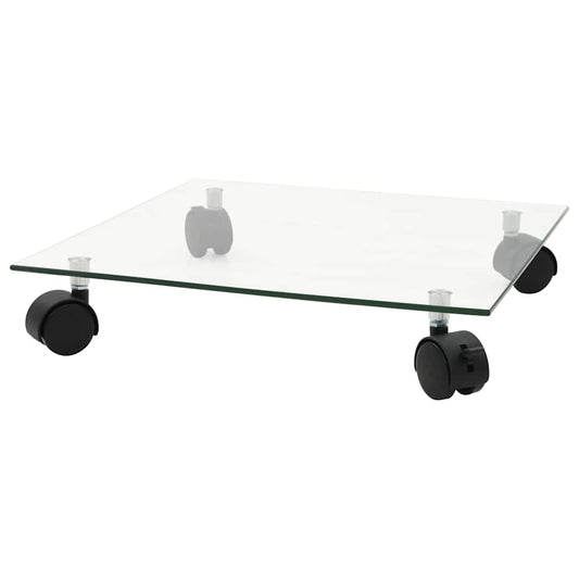 vidaXL Plant Rollers 4 pcs 35x35 cm Tempered Glass Square 2