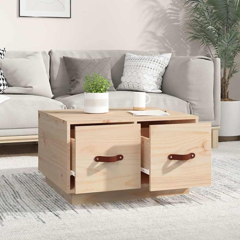 vidaXL Coffee Table 60x53x35 cm Solid Wood Pine 3