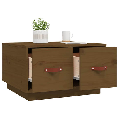 vidaXL Coffee Table Honey Brown 60x53x35 cm Solid Wood Pine 5