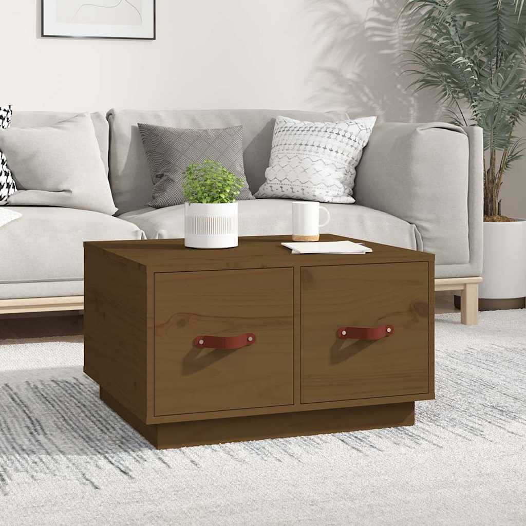 vidaXL Coffee Table Honey Brown 60x53x35 cm Solid Wood Pine 1
