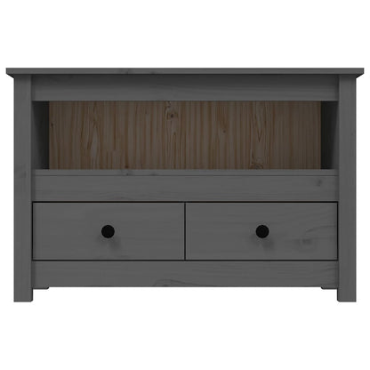 vidaXL TV Cabinet Grey 79x35x52 cm Solid Wood Pine 6