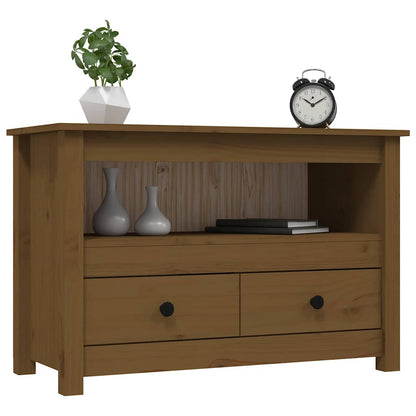 vidaXL TV Cabinet Honey Brown 79x35x52 cm Solid Wood Pine 4