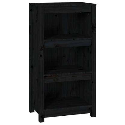 vidaXL Book Cabinet Black 50x35x97 cm Solid Wood Pine 2