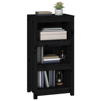 vidaXL Book Cabinet Black 50x35x97 cm Solid Wood Pine 6