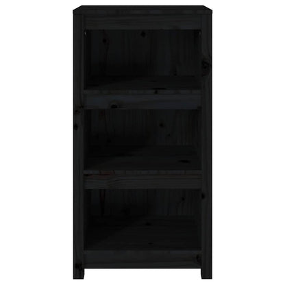 vidaXL Book Cabinet Black 50x35x97 cm Solid Wood Pine 4