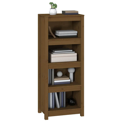 vidaXL Book Cabinet Honey Brown 50x35x125,5 cm Solid Wood Pine 6