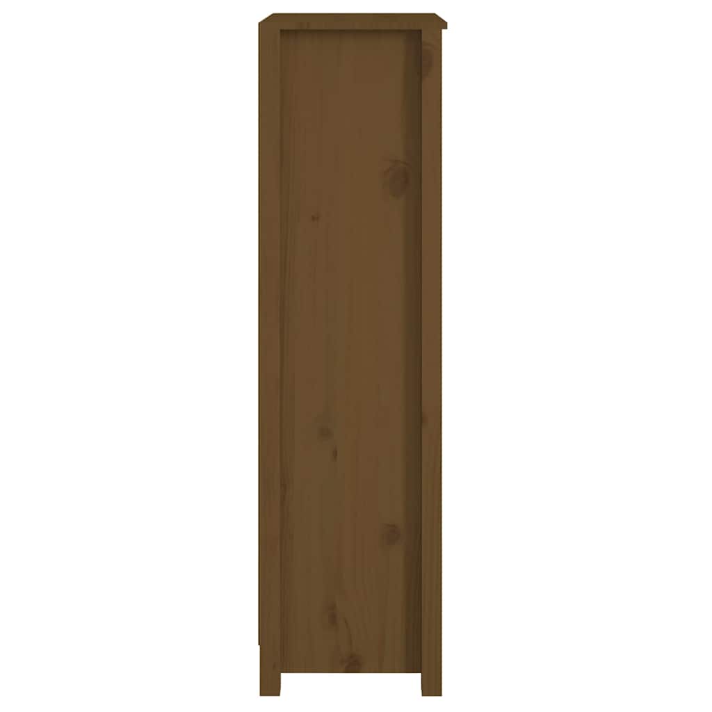 vidaXL Book Cabinet Honey Brown 50x35x125,5 cm Solid Wood Pine 5