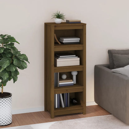 vidaXL Book Cabinet Honey Brown 50x35x125,5 cm Solid Wood Pine 1
