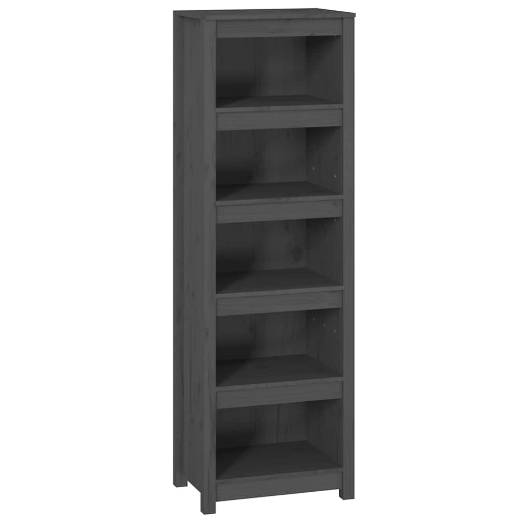 vidaXL Book Cabinet Grey 50x35x154 cm Solid Wood Pine 2