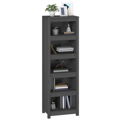 vidaXL Book Cabinet Grey 50x35x154 cm Solid Wood Pine 6