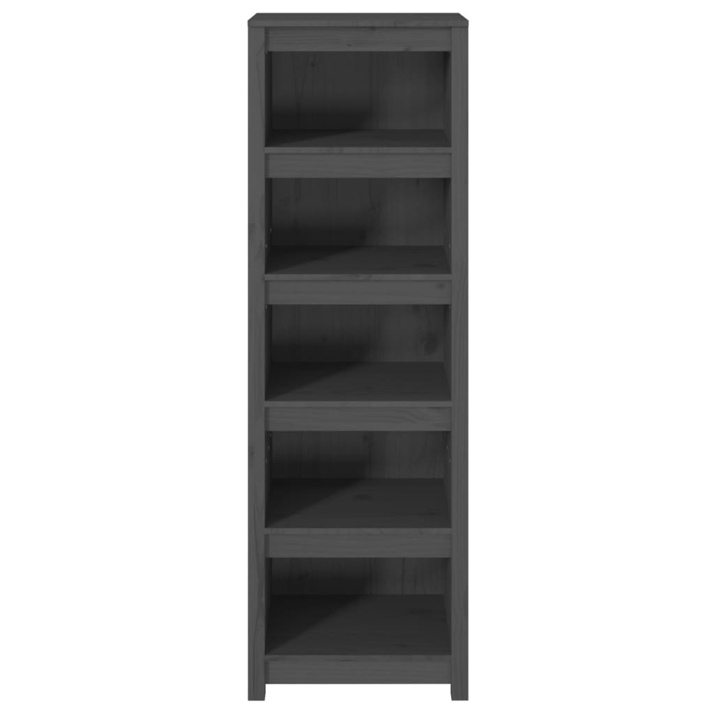 vidaXL Book Cabinet Grey 50x35x154 cm Solid Wood Pine 4