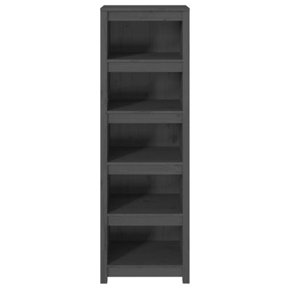 vidaXL Book Cabinet Grey 50x35x154 cm Solid Wood Pine 4