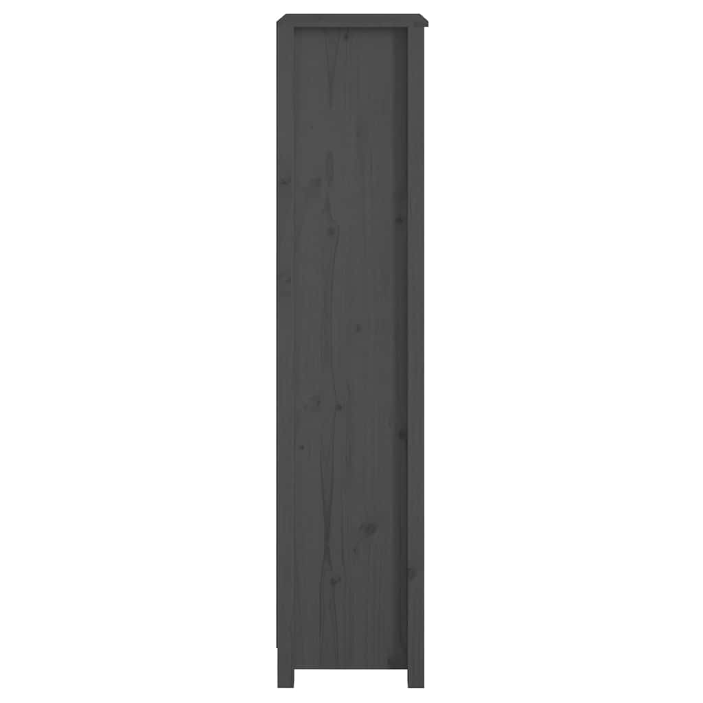 vidaXL Book Cabinet Grey 50x35x154 cm Solid Wood Pine 5