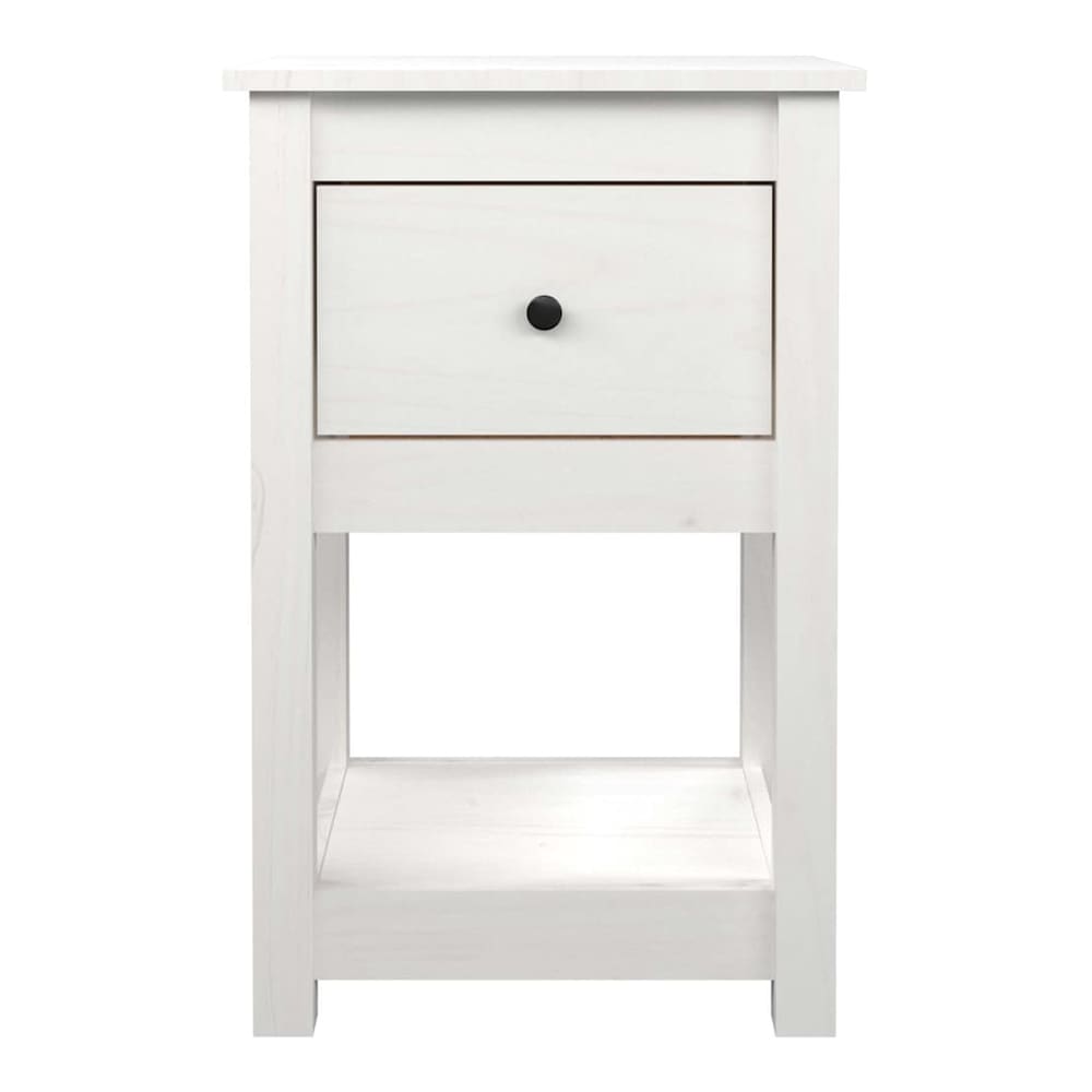 Bedside Cabinet 40x35x61,5 cm Solid Wood Pine White