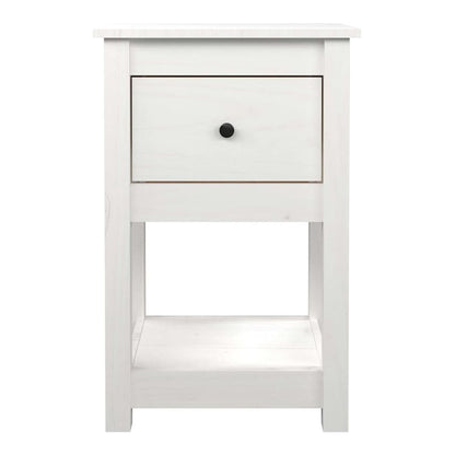 Bedside Cabinet 40x35x61,5 cm Solid Wood Pine White
