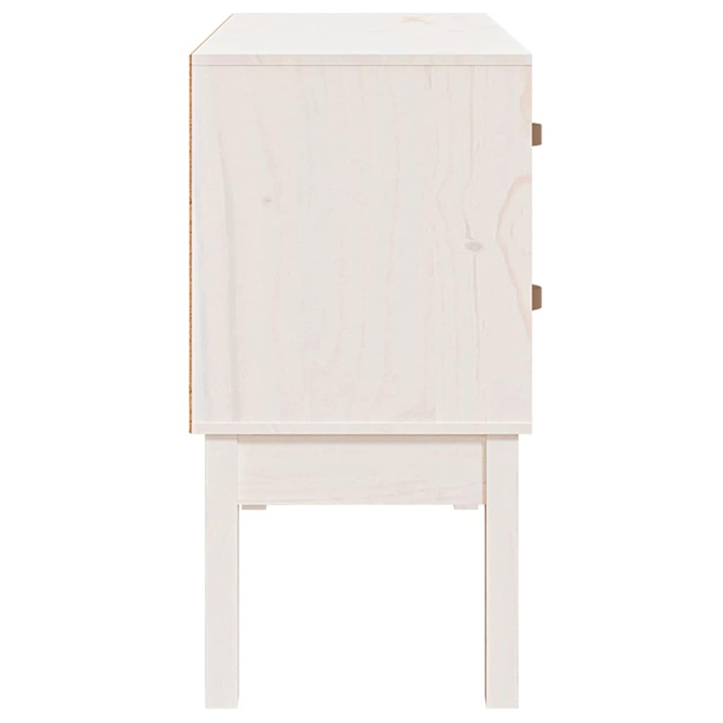 vidaXL Console Cabinet White 90x40x78 cm Solid Wood Pine 5