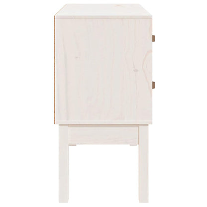 vidaXL Console Cabinet White 90x40x78 cm Solid Wood Pine 5