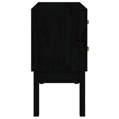 vidaXL Console Cabinet Black 90x40x78 cm Solid Wood Pine 5