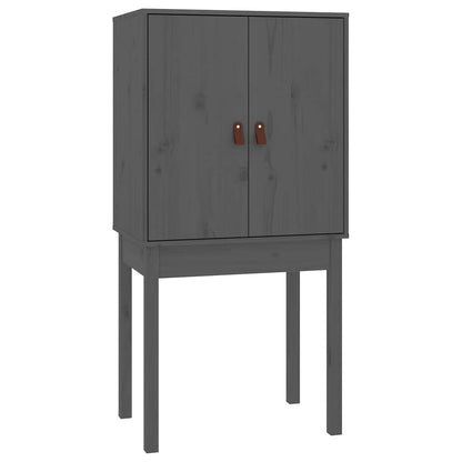 vidaXL Highboard Grey 60x40x120 cm Solid Wood Pine 5