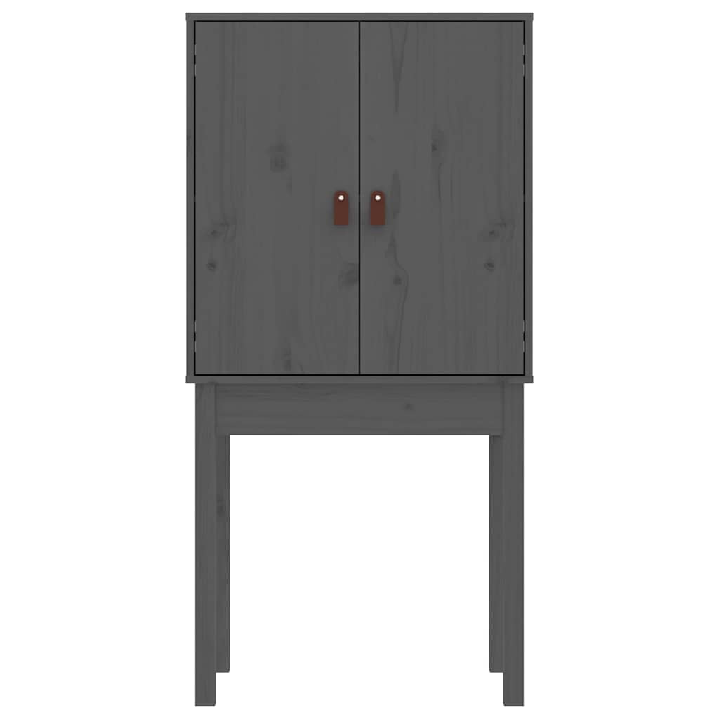 vidaXL Highboard Grey 60x40x120 cm Solid Wood Pine 6