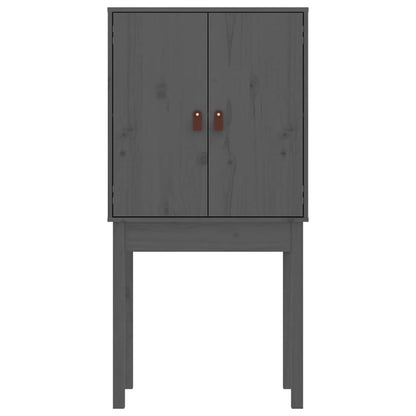 vidaXL Highboard Grey 60x40x120 cm Solid Wood Pine 6