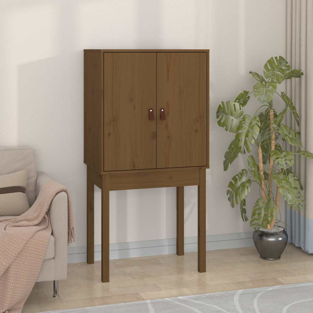 vidaXL Highboard Honey Brown 60x40x120 cm Solid Wood Pine 3