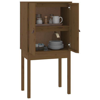 vidaXL Highboard Honey Brown 60x40x120 cm Solid Wood Pine 4