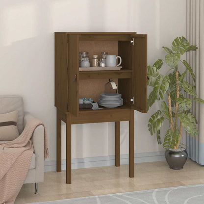 vidaXL Highboard Honey Brown 60x40x120 cm Solid Wood Pine 1