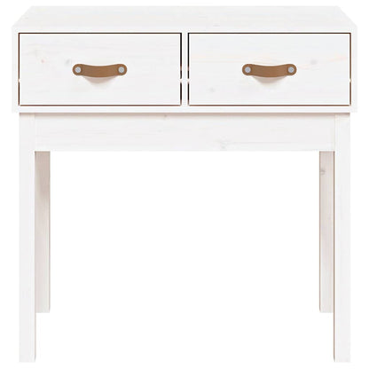 vidaXL Console Table White 76.5x40x75 cm Solid Wood Pine 3