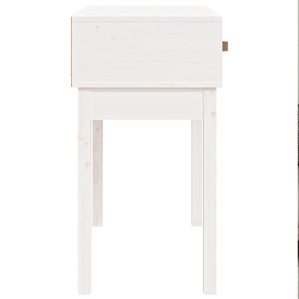 vidaXL Console Table White 76.5x40x75 cm Solid Wood Pine 5