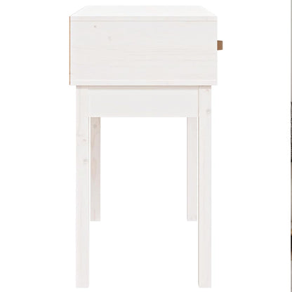 vidaXL Console Table White 76.5x40x75 cm Solid Wood Pine 5