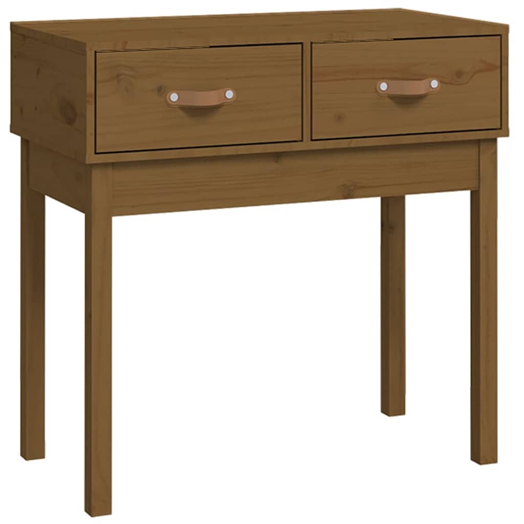 vidaXL Console Table Honey Brown 76.5x40x75 cm Solid Wood Pine 2