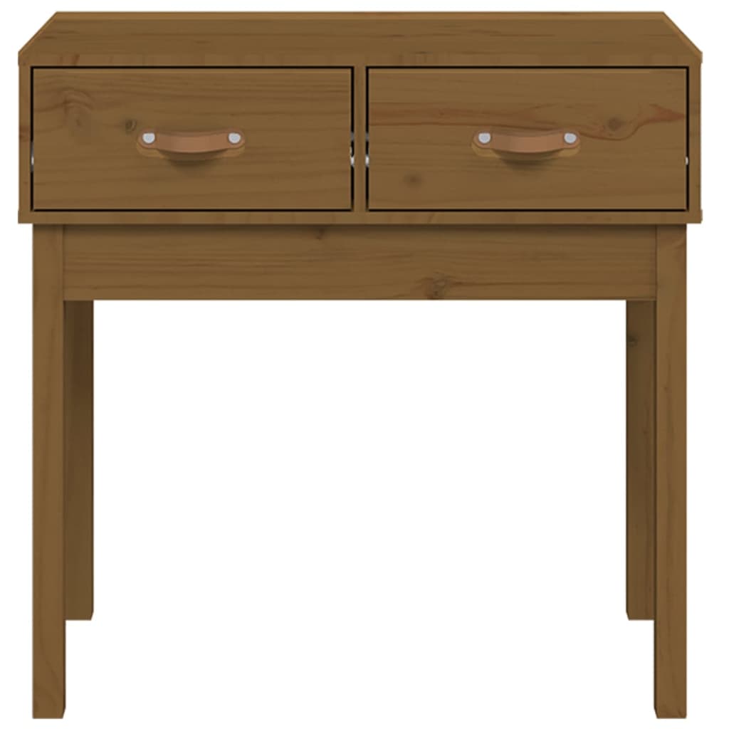 vidaXL Console Table Honey Brown 76.5x40x75 cm Solid Wood Pine 3