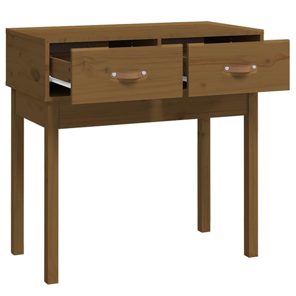 vidaXL Console Table Honey Brown 76.5x40x75 cm Solid Wood Pine 4
