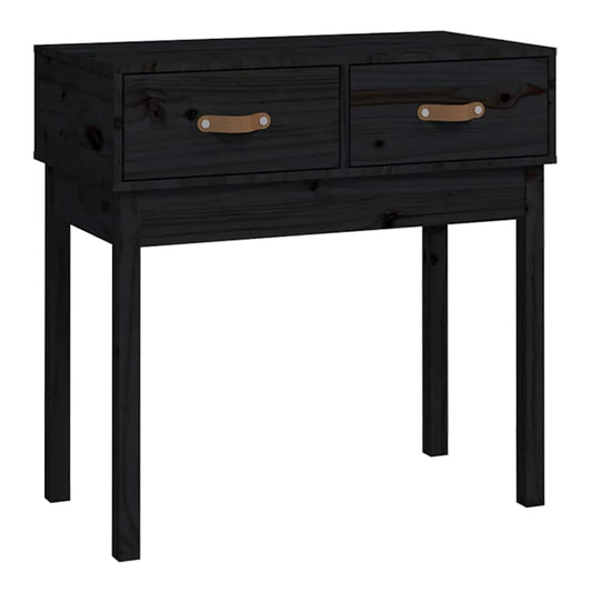 Console Table 76,5x40x75 cm Solid Wood Pine Black