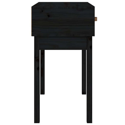 vidaXL Console Table Black 76.5x40x75 cm Solid Wood Pine 5