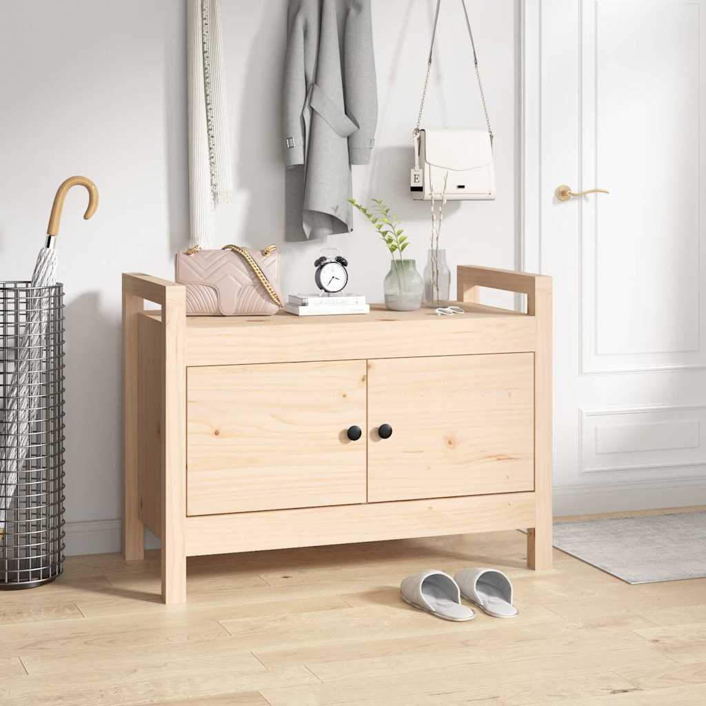 vidaXL Hall Bench Solid Wood Pine