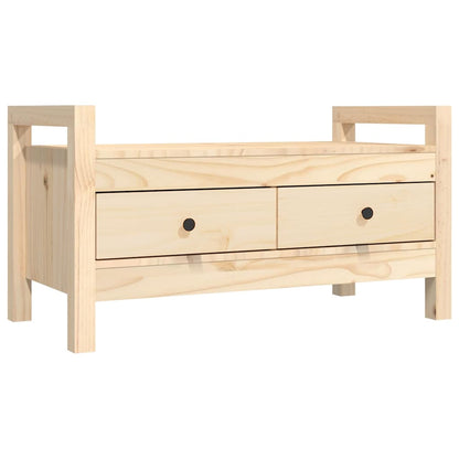 vidaXL Hall Bench 80x40x43 cm Solid Wood Pine 2