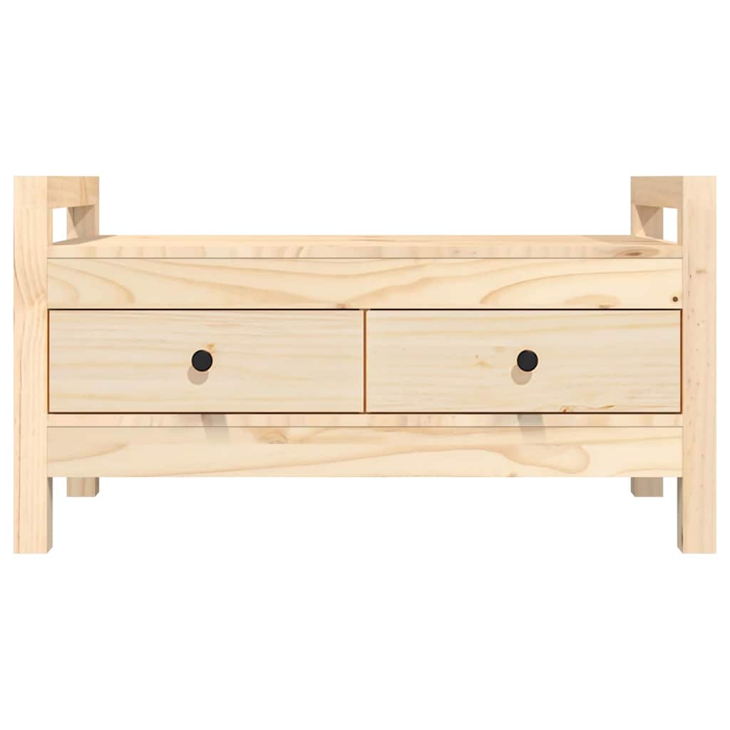 vidaXL Hall Bench 80x40x43 cm Solid Wood Pine 4