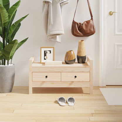 vidaXL Hall Bench 80x40x43 cm Solid Wood Pine 1