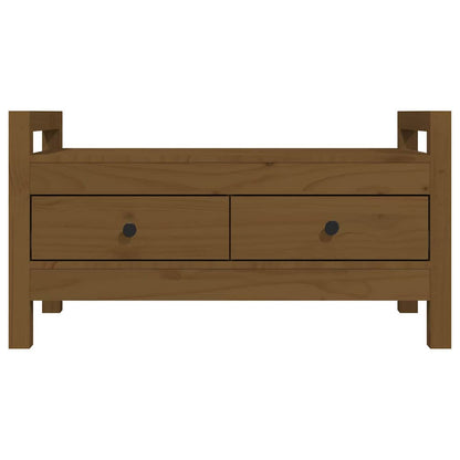 vidaXL Hall Bench Honey Brown 80x40x43 cm Solid Wood Pine 4